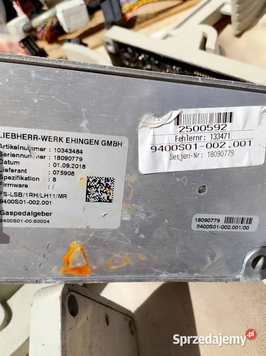 Liebherr joysticki pedał Nowy Tomyśl
