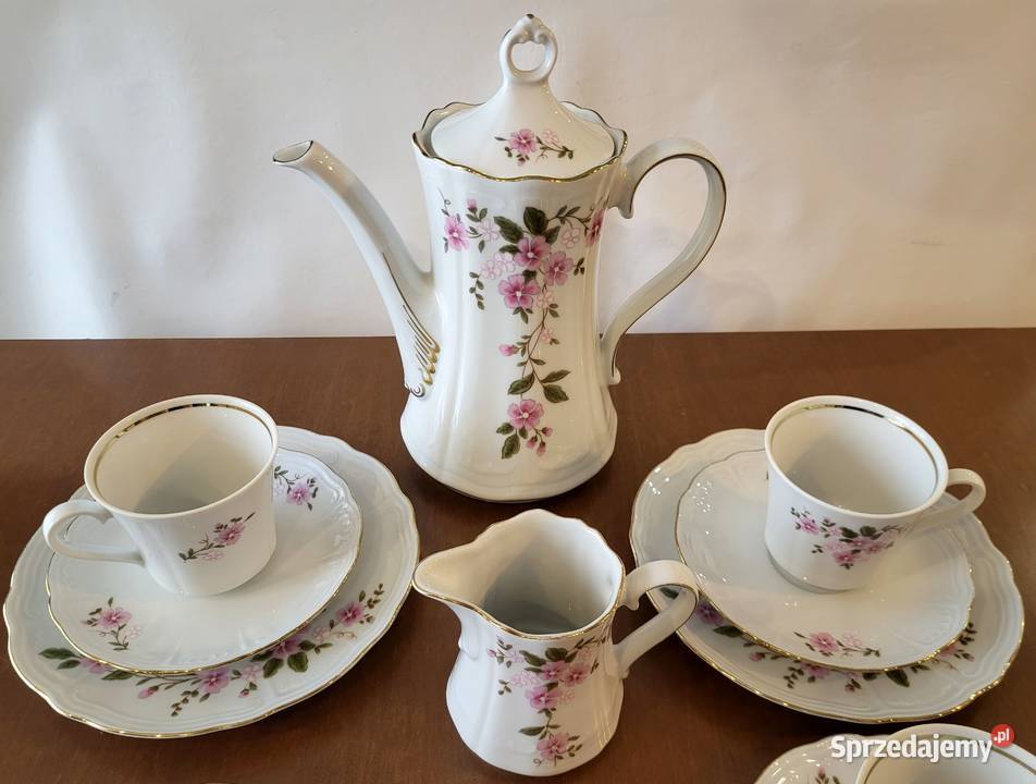 Retsch Wunsiedel Bawaria retro zestaw do kawy Porcelana i szkło Szczecin