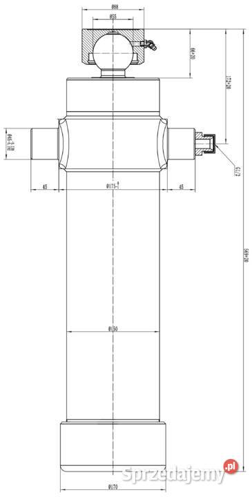 SIŁOWNIK HYDRAULICZNY WYWROTU PRZYCZEPY 12T 1880 Rolnictwo Solec Kujawski
