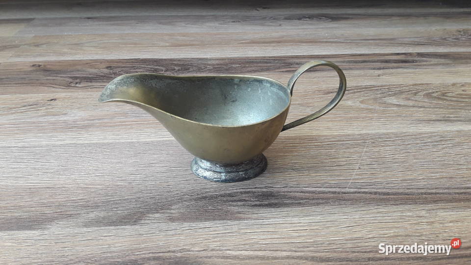 Stara mosiężna sosjerka kiedyś plater sygnowana pomorskie Gdynia