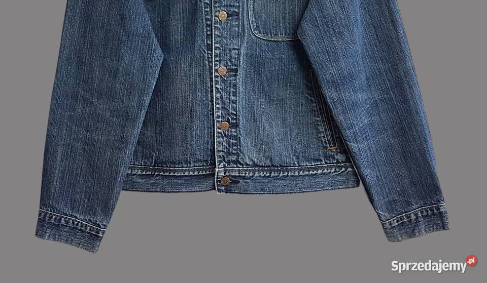 Damska kurtka jeansowa katana ciemno granatowa Bez wzoru Kurtki i płaszcze sprzedam