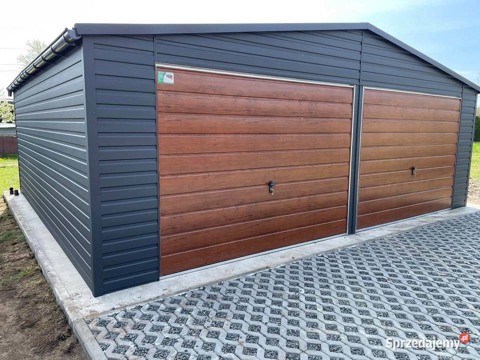 Garaż blaszany 7x5 WZMOCNIONY PROFILAMI