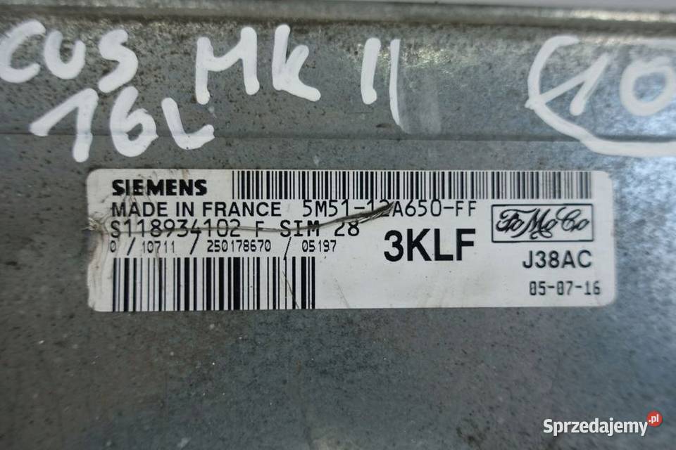 Ford Focus MK2 II 16 16V KOMPUTER SILNIKA Janów