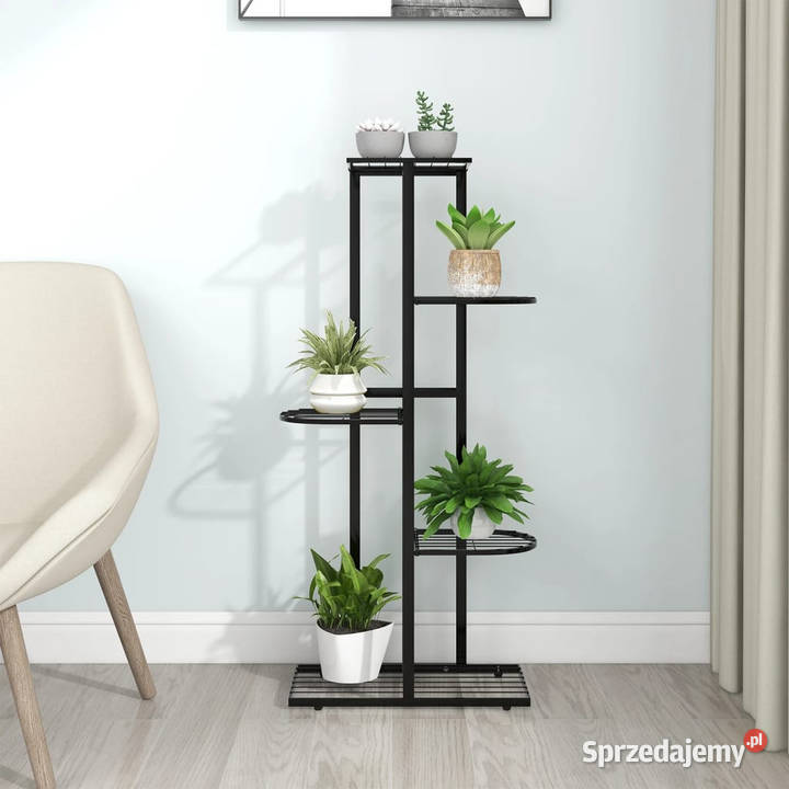 5poziomowy stojak na kwiaty 43x22x98 czarny Warszawa sprzedam
