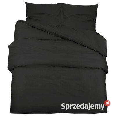 vidaXL Zestaw pościeli czarny 200x200 Komplety pościeli Warszawa
