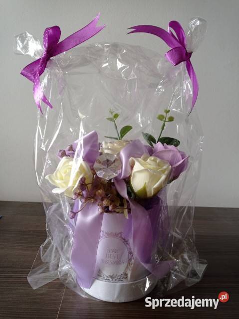 Sztuczne róże w doniczce 7 sztuk