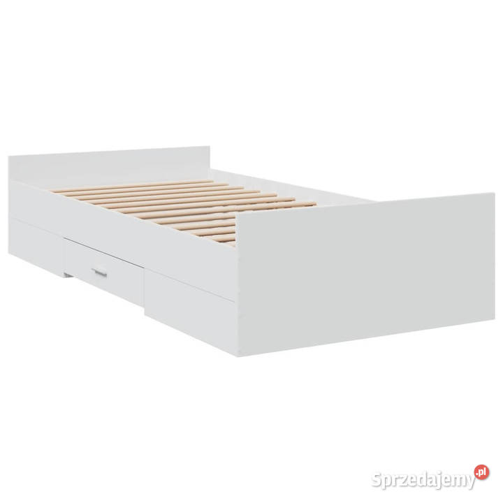 Rama łóżka z szufladami biała 75x190 WM3280349 Warszawa