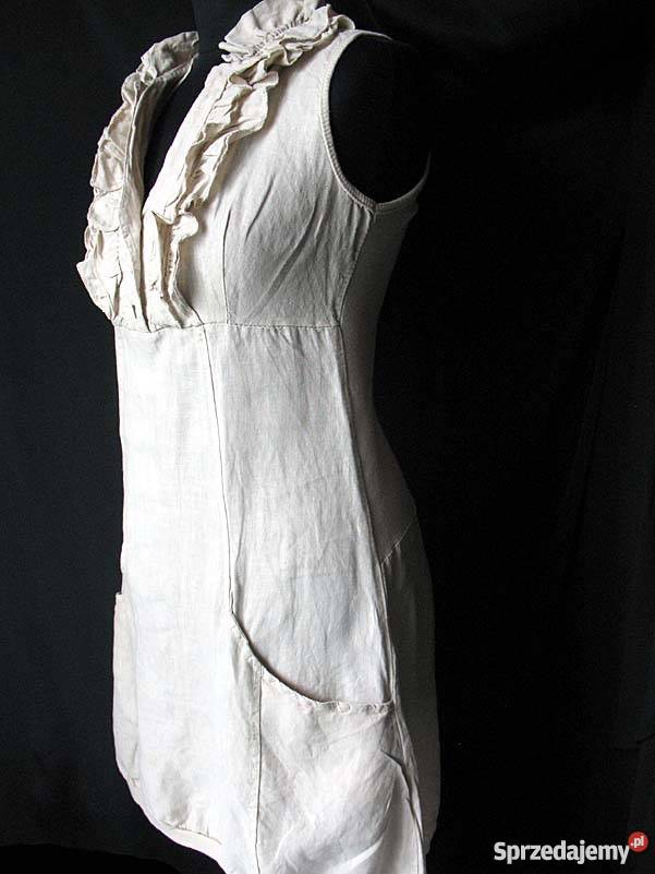 ITALY MODA SUKIENKA LEN 38 M biust 96 Siedlce sprzedam