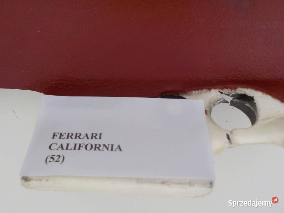BOCZEK TAPICERKA TYŁ FERRARI CALIFORNIA osobowe Nowy Tomyśl