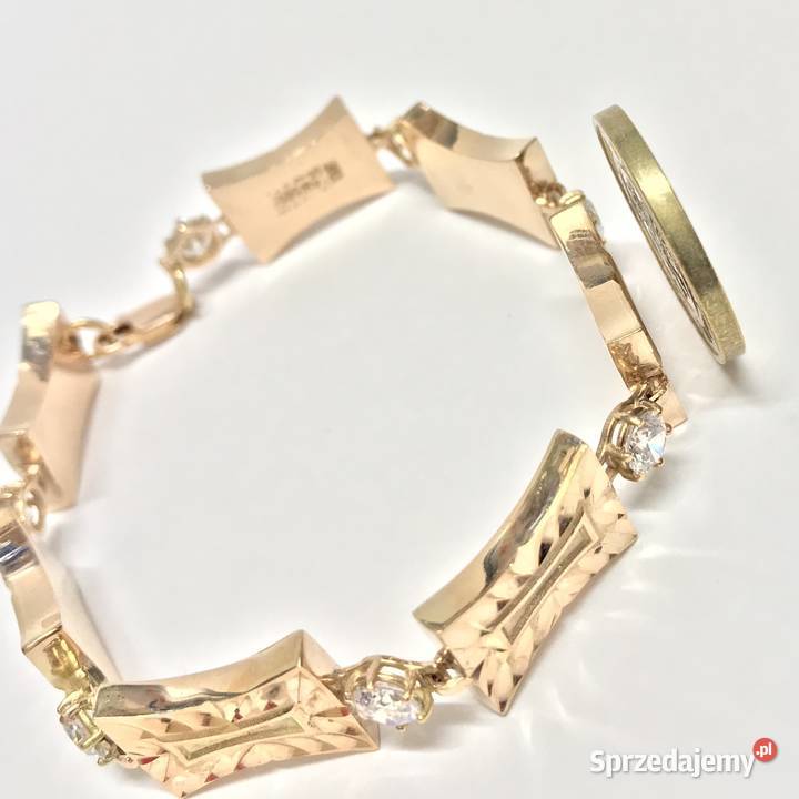 Złota BRANSOLETKA damska 14K ZJAWISKOWA 18 Warszawa sprzedam