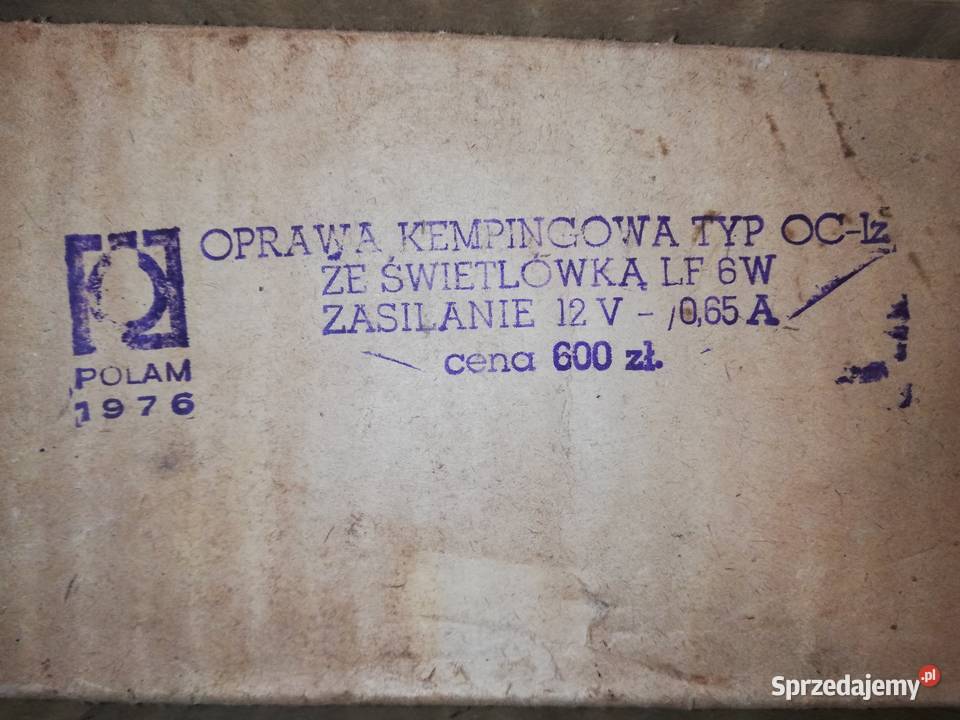 Lampa kempingowa POLAM ze świetlówką lata 70te Warszawa