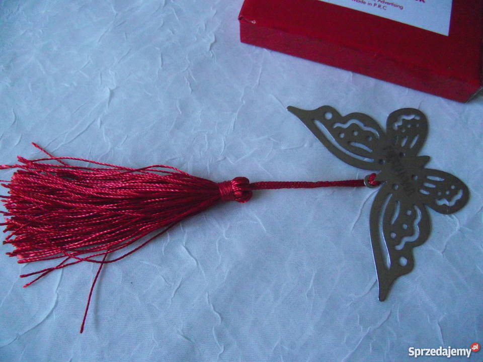 SREBRZONA ZAKŁADKA Z CHWOSTEM DO KSIĄŻEK Piła