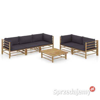 vidaXL 6cz zestaw mebli do ogrodu ciemnoszare Zestawy mebli ogrodowych Warszawa