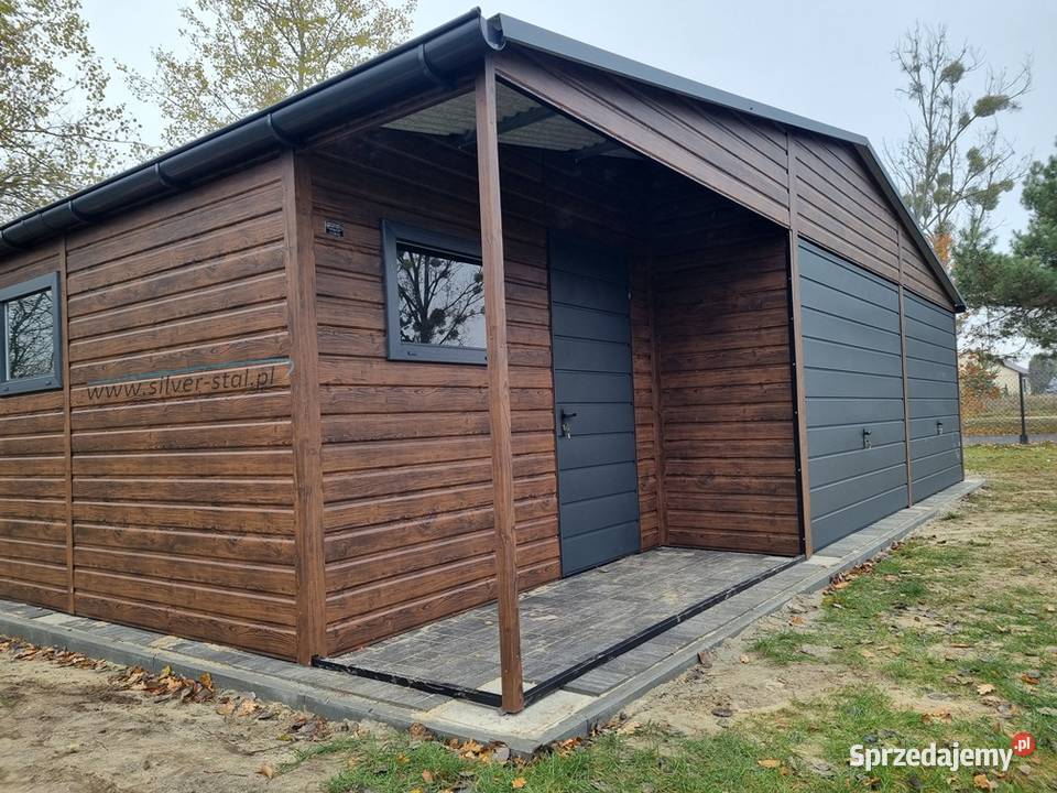 Garaż blaszany drewnopodobny z wnęką 9x6 9x7 9x5 Ciechanów sprzedam