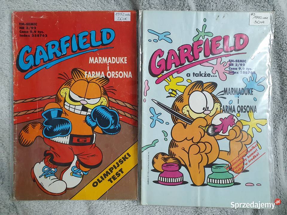 Garfield zestaw 16 komiksów lata 90te humor i satyra Gdynia