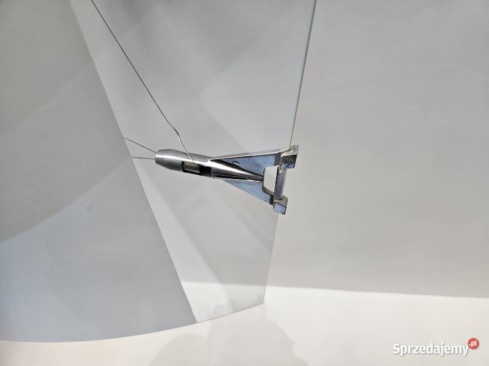 Lampa sufitowa z wiszącą taflą szkła Wrocław