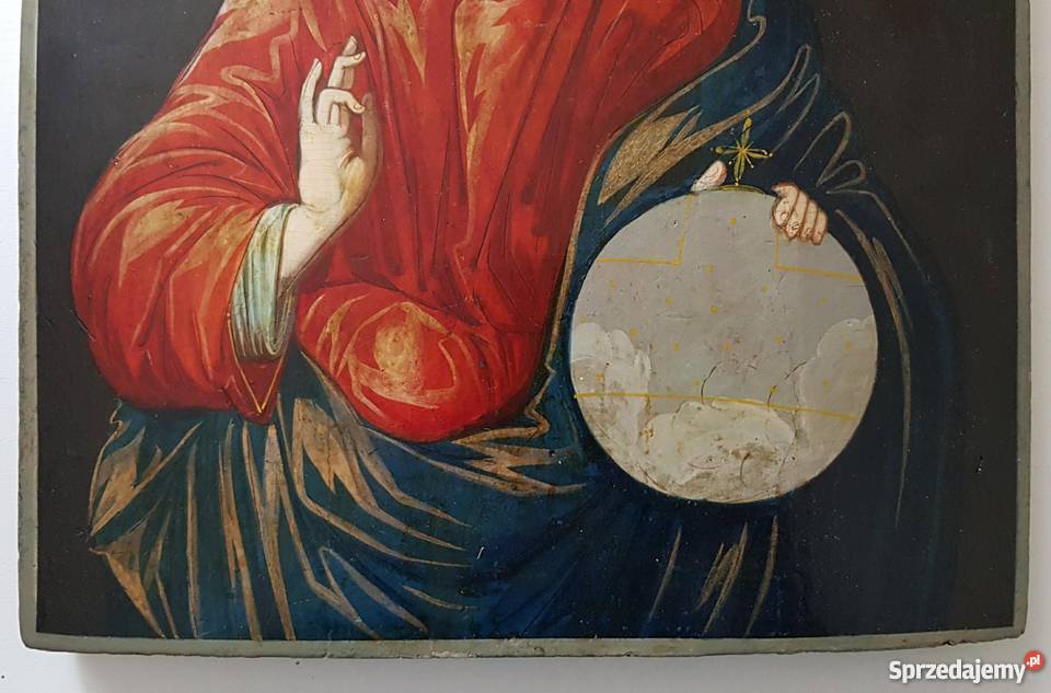 Ikona Jezus Chrystus Rosja pocz XIX wieku piękne małopolskie Kraków