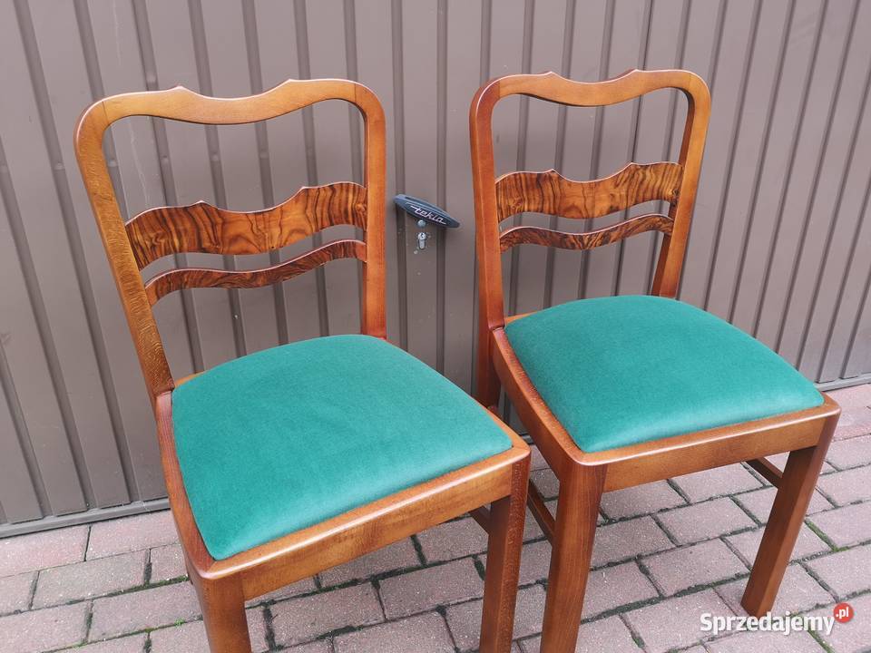 Krzesła ARTDECO Stare Antyk Komplet 2 Sztuki wielkopolskie Swarzędz