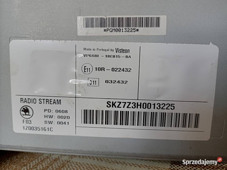 RADIO CD STREAM SKODA OCTAVIA II 0408 Książ Wielkopolski
