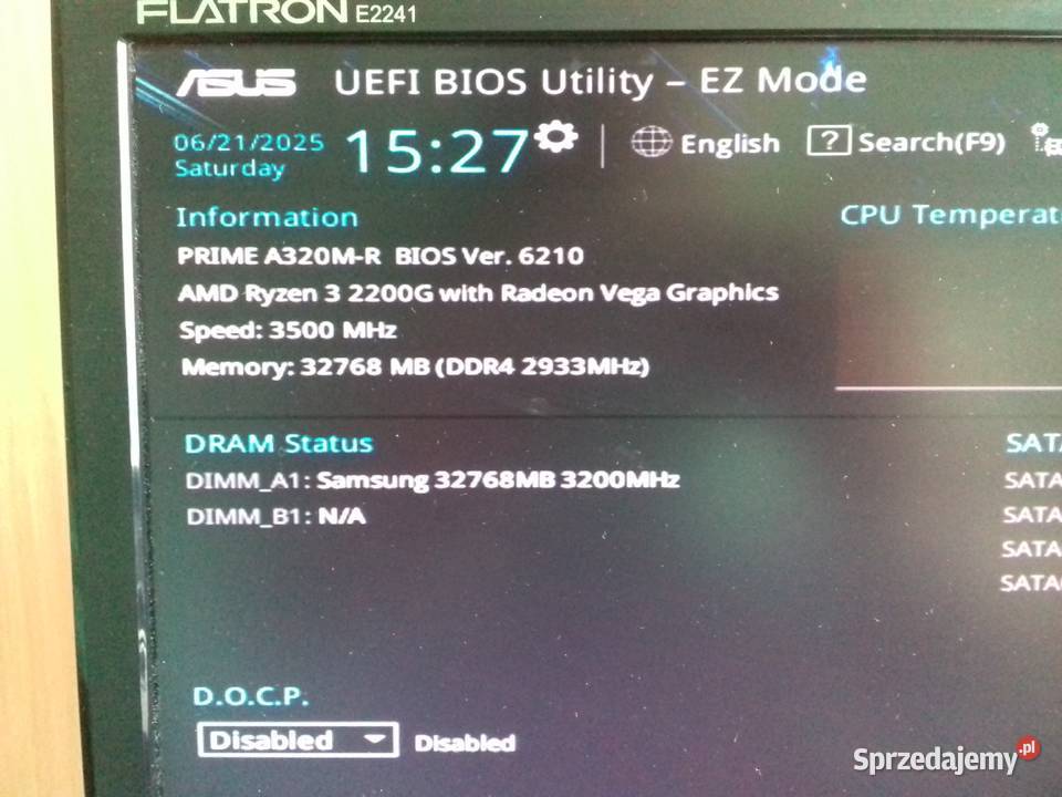Samsung DDR4 32GB PC4 3200MHz 2933Mbps 12V Bydgoszcz