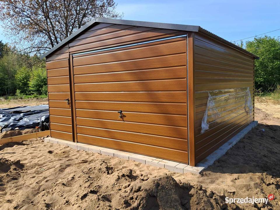 Garaż blaszany 4x5 Brama DRZWI Producent SZYBKA Nieruchomości Wrocław