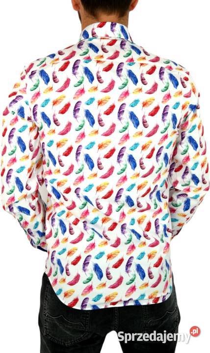 GIOVANNI PERA Koszula Męska K005 Biała PIÓRA biały Moda i Styl wielkopolskie Ostrów Wielkopolski