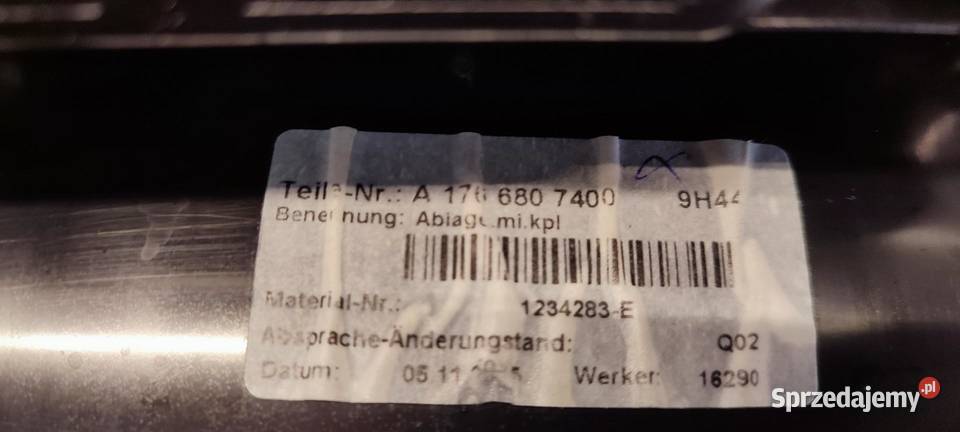 MERCEDES X117 CLA SCHOWEK TUNELU A1766807400