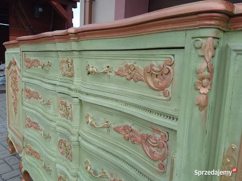 Komoda Ludwikowska Stylowa Rzeźbiona Antyczna dolnośląskie Kamienna Góra