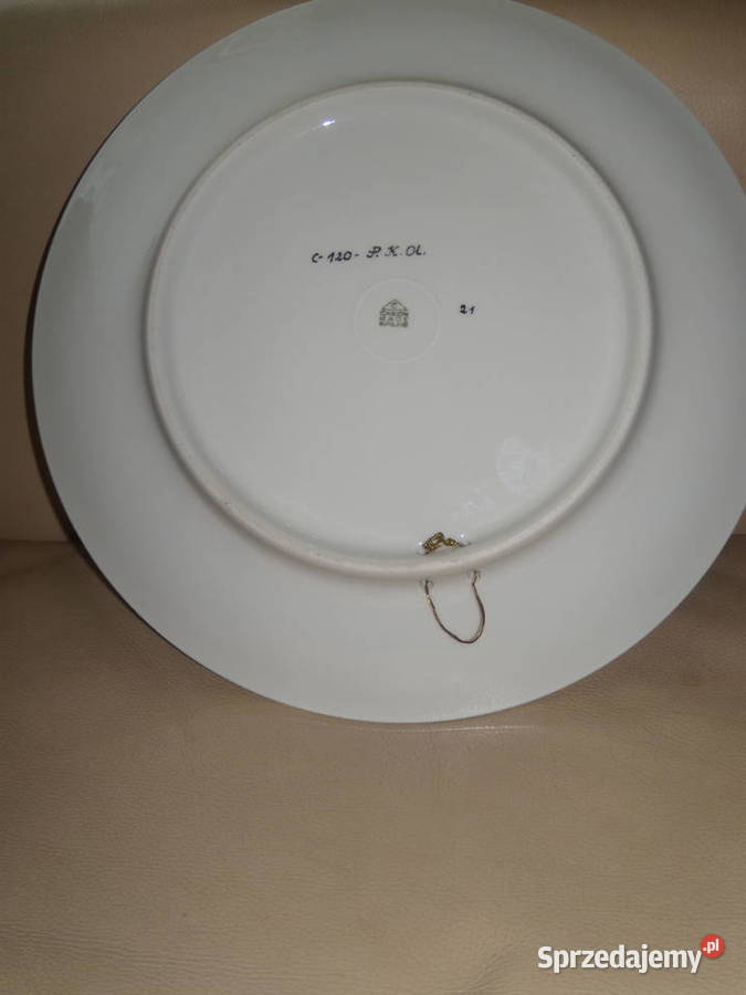 Patera Ćmielów z logo PKO Porcelana i szkło mazowieckie Warszawa
