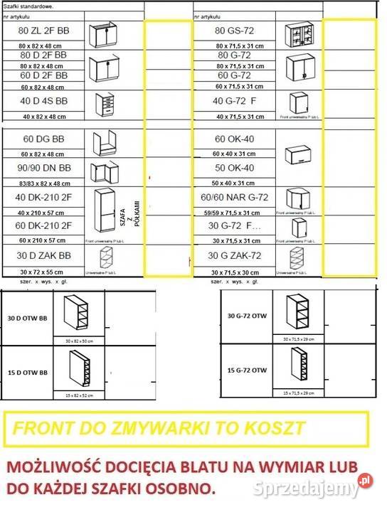 TANIE KUCHNIE MODUŁOWE SARA WYBÓR SZAFEK Olesno