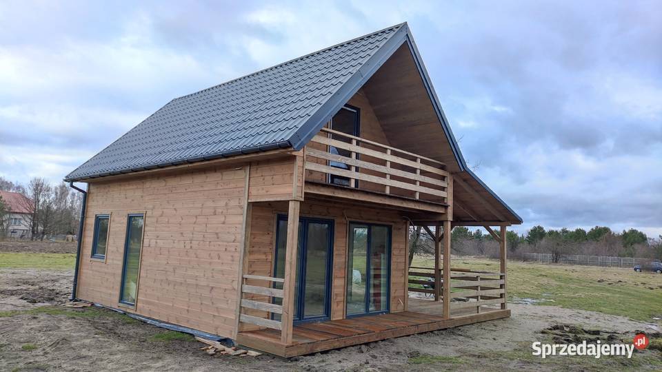 Dom domek z drewna całoroczny pow 70m 35 na mazowieckie Otwock