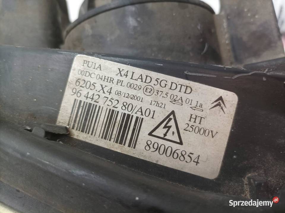 LAMPA PRZÓD PRAWA XENON EU 9644275280 Citroen C5 Lampy przednie