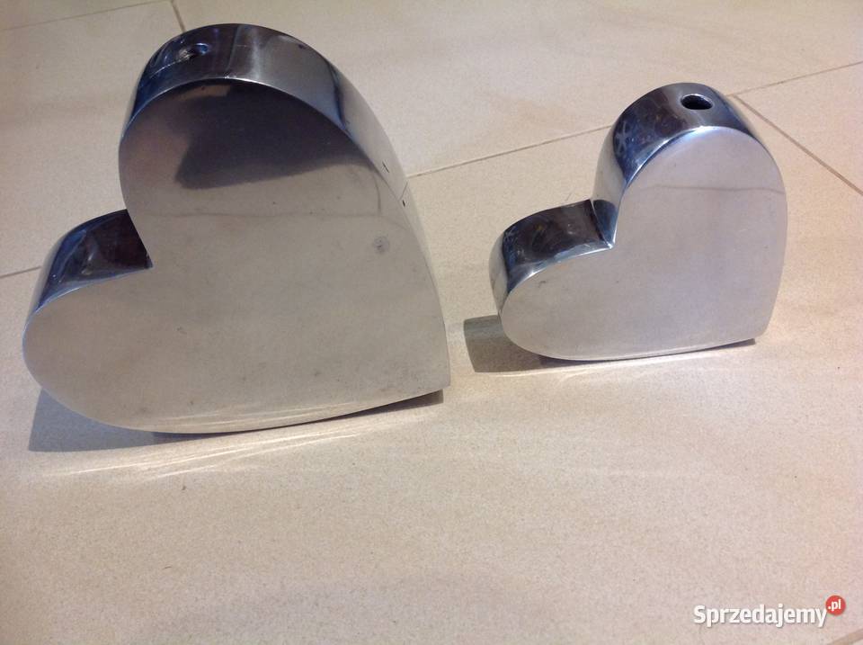 Srebrne Metalowr Serca Serce 2 Dekoracja Nowa Sól sprzedam