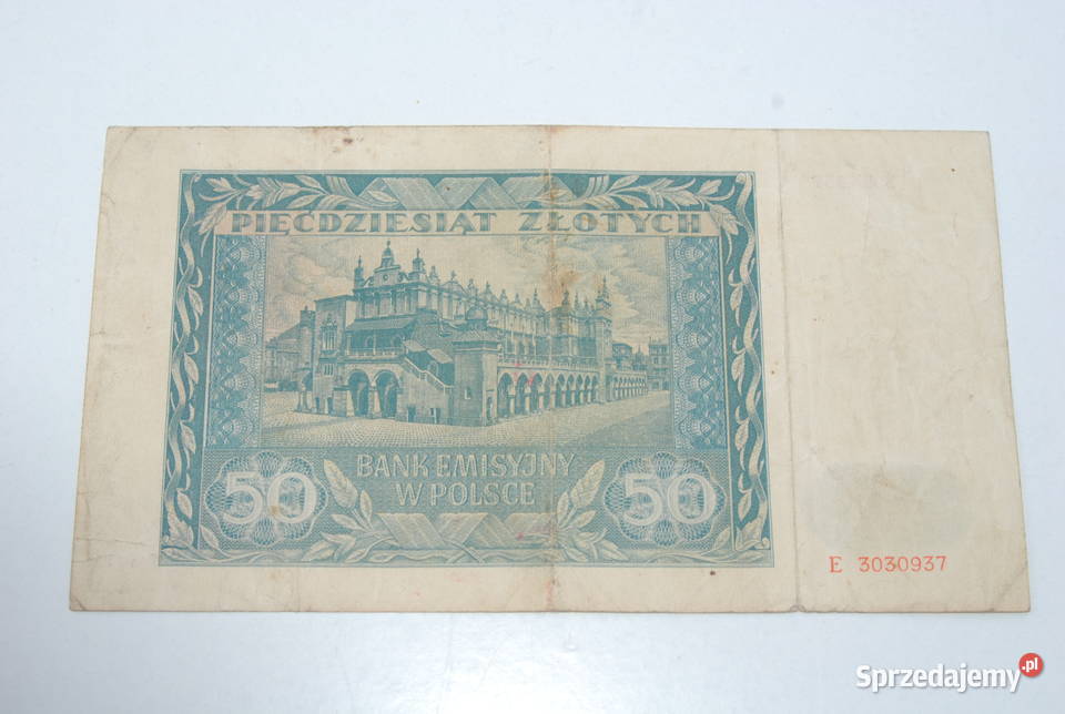Stary banknot 50 złotych 1941 antyk unikat Numizmatyka