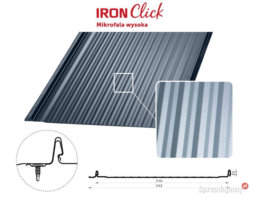 Budmat Panel dachowy IRON Click na Rąbek stojący Kłobuck sprzedam