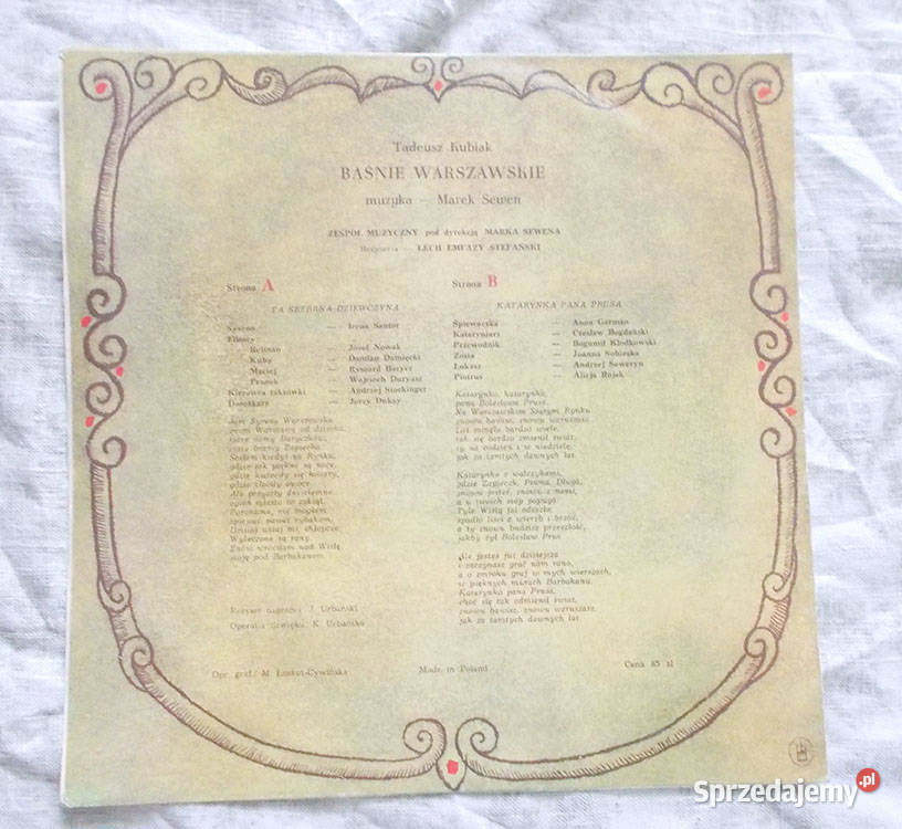 prl płyta winylowa Baśnie warszawskie vintage Szczecin sprzedam