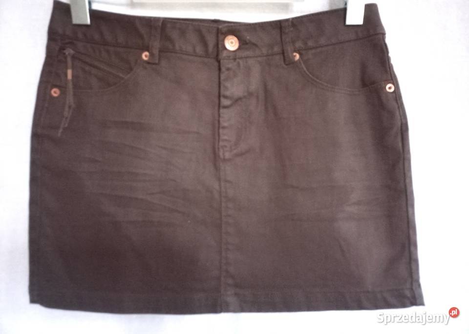 spódnica brązowa Jeans MINI Woskowany r M38 NOWA Białystok