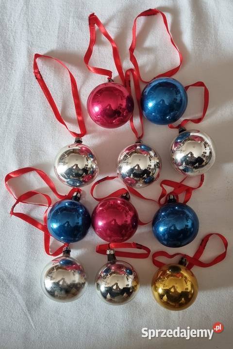 Stare Tradycyjne bombki choinkowe 21 vintage PRL Warszawa