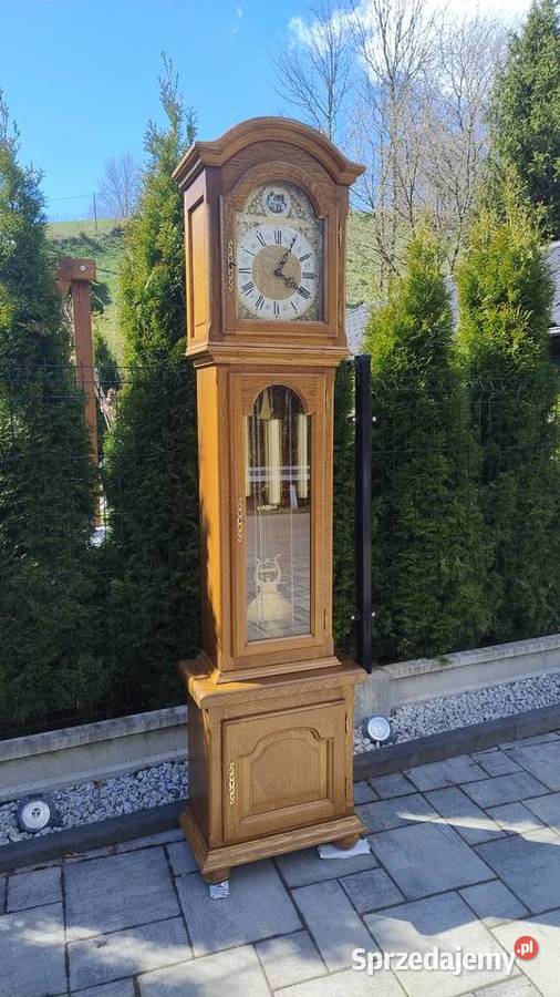 Zegar stojący w skrzyni dębowej Iwonicz-Zdrój sprzedam