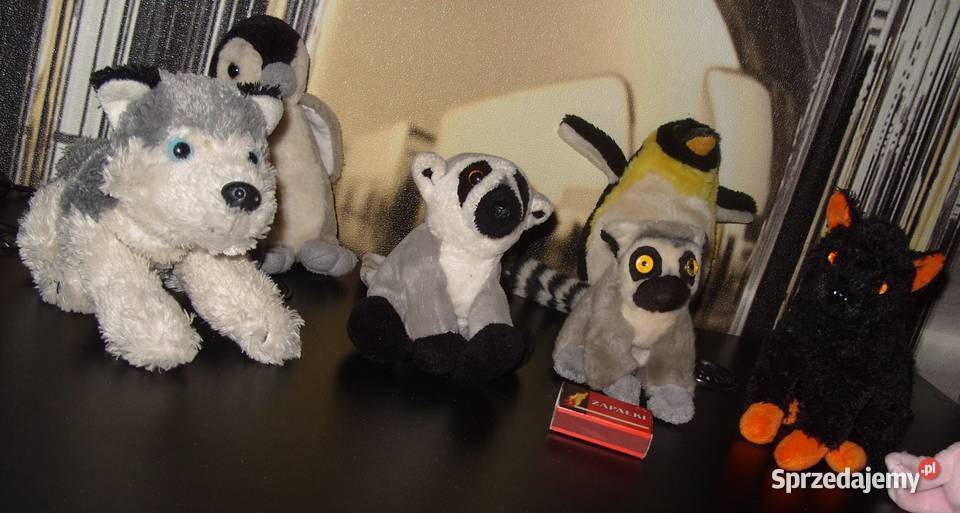 2 Lemurki Piesek2 Kotki2 PingwinyZestaw sprzedam