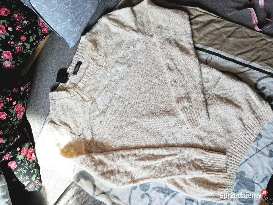 NOWY z Metką 100 BAWEŁNIANY sweter sweterek Xs S Moda i Styl Leszno sprzedam