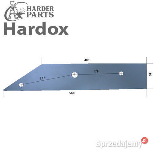 Płoza krótka HARDOX 43201151P części do pługa nieuszkodzony Suwałki