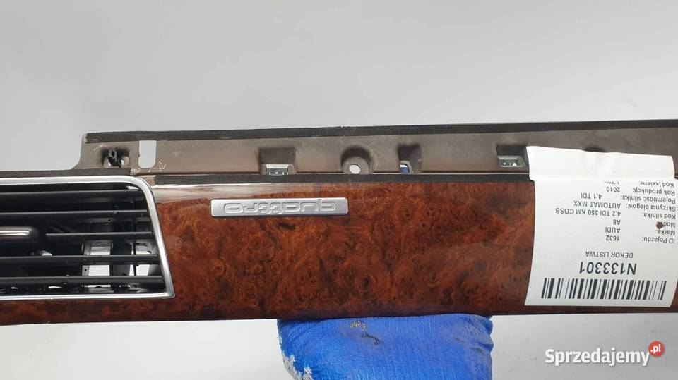 DEKOR LISTWA 4H0000011P AUDI A8 D4 osobowe kujawsko-pomorskie Lipno