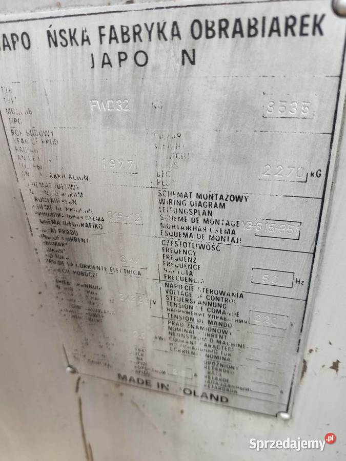 Frezarka uniwersalna Jafo Jarocin Fwd 32 Avia
