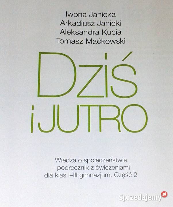 Dziś i jutro 1 WOS Cz 2 Iwona Janicka Arkadiusz Rok wydania 2016 Chełm