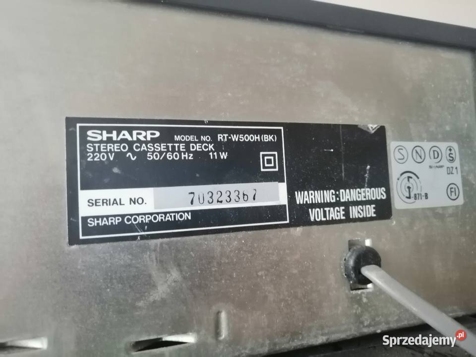 magnetofon dwukasetowy deck stereo SHARP typ