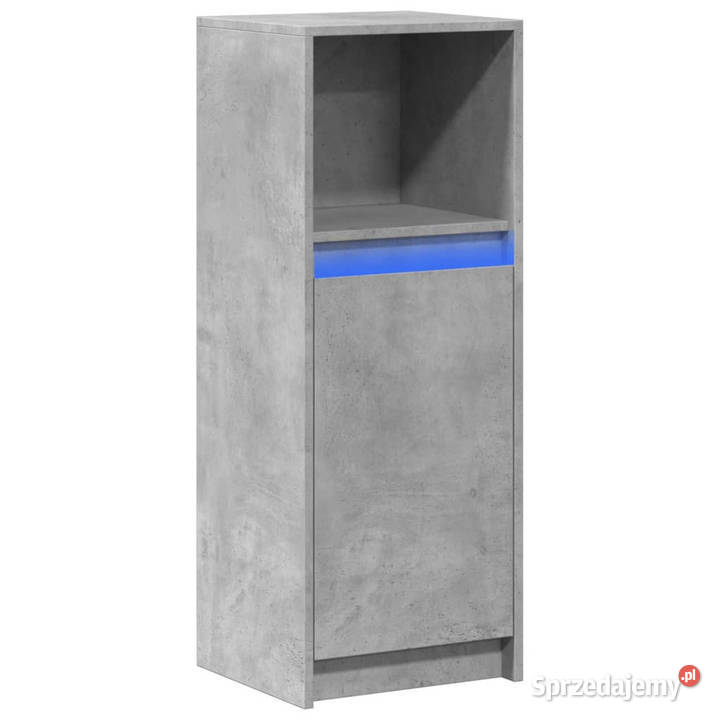 Szafka z LED szarość betonu 38x34x100 WM852169 mazowieckie Warszawa