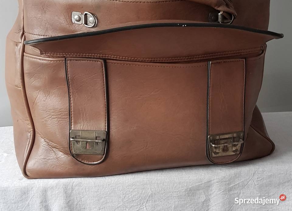 Vintage stara torba skórzana do renowacji Pozostałe Ruda Śląska