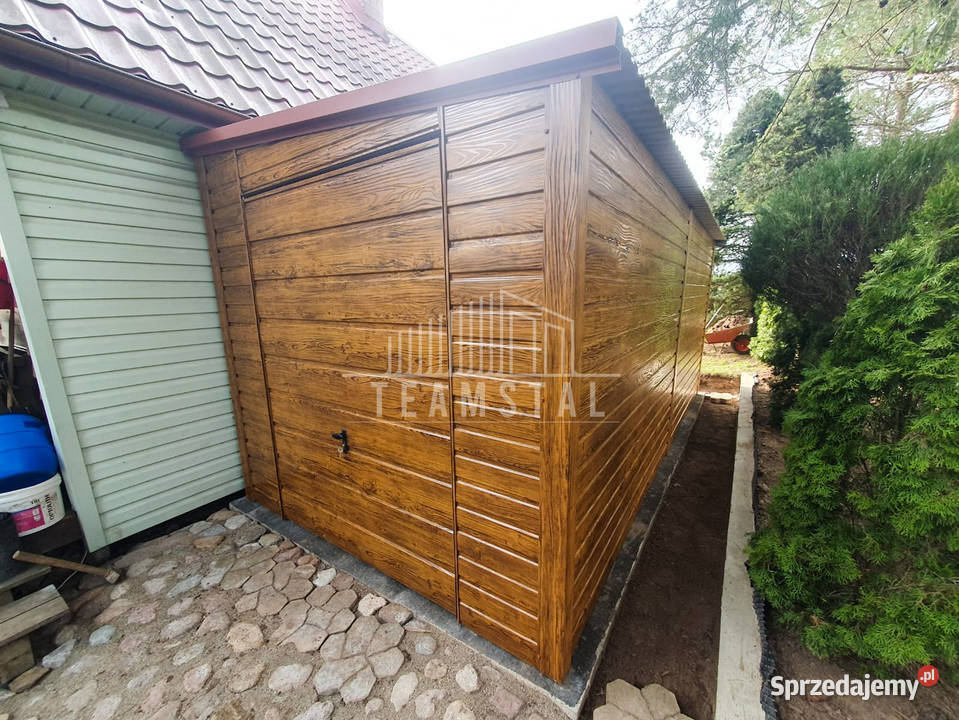 Domek Ogrodowy Schowek Garaż 25x6 Brama uchylna Kalisz