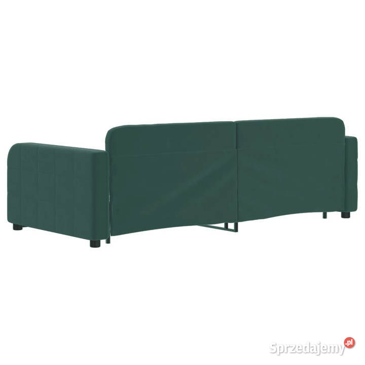 Sofa rozsuwana ciemnozielona aksamit 90x200 Warszawa